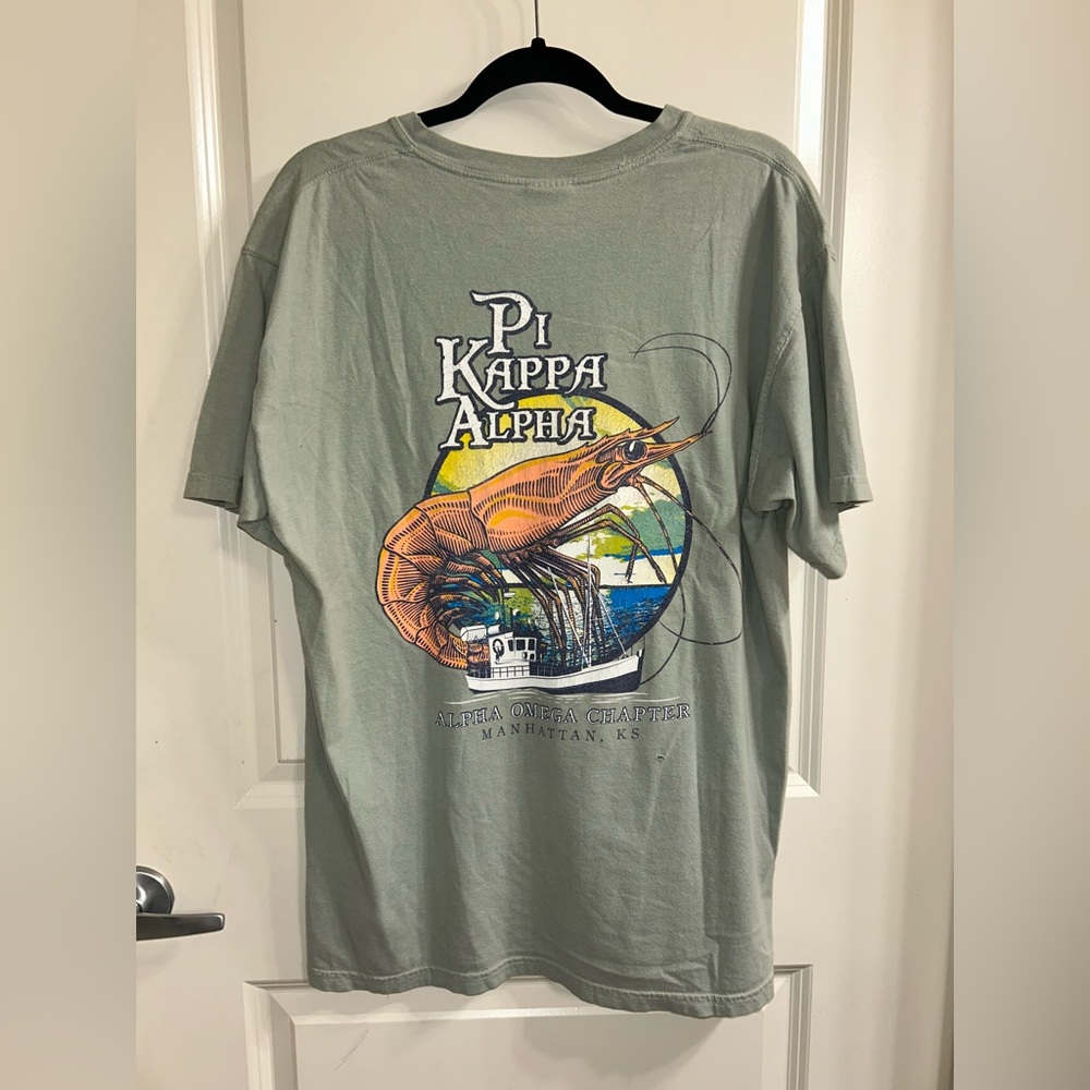 Comfort Colors dusty sage Green T-Shirt PIKE pi kappa alpha fraternity